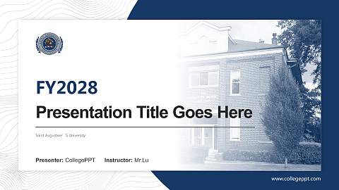 Saint Augustine’S University Academic Presentation/Research Findings Report PPT Template