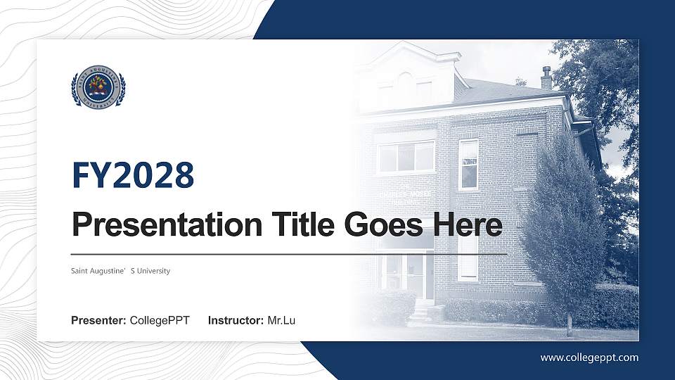 Saint Augustine’S University Academic Presentation/Research Findings Report PPT Template16:9 ratio PPT effect preview image