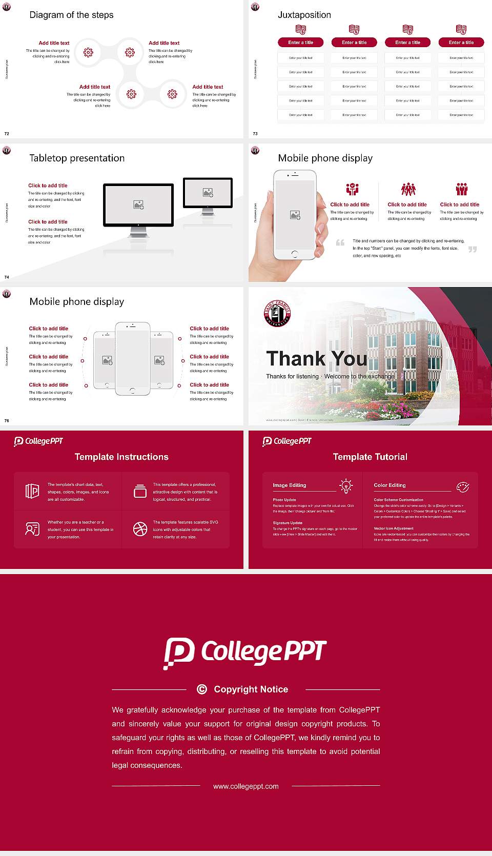 Saint Francis University Competition/Entrepreneurship Contest PPT Template16:9 ratio PPT effect preview image9