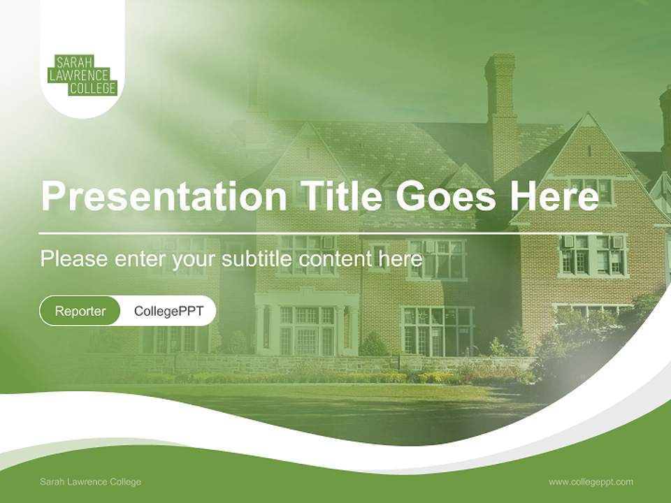 Sarah Lawrence College Lecture Sharing and Networking Event PPT Template4:3 ratio PPT effect preview image4