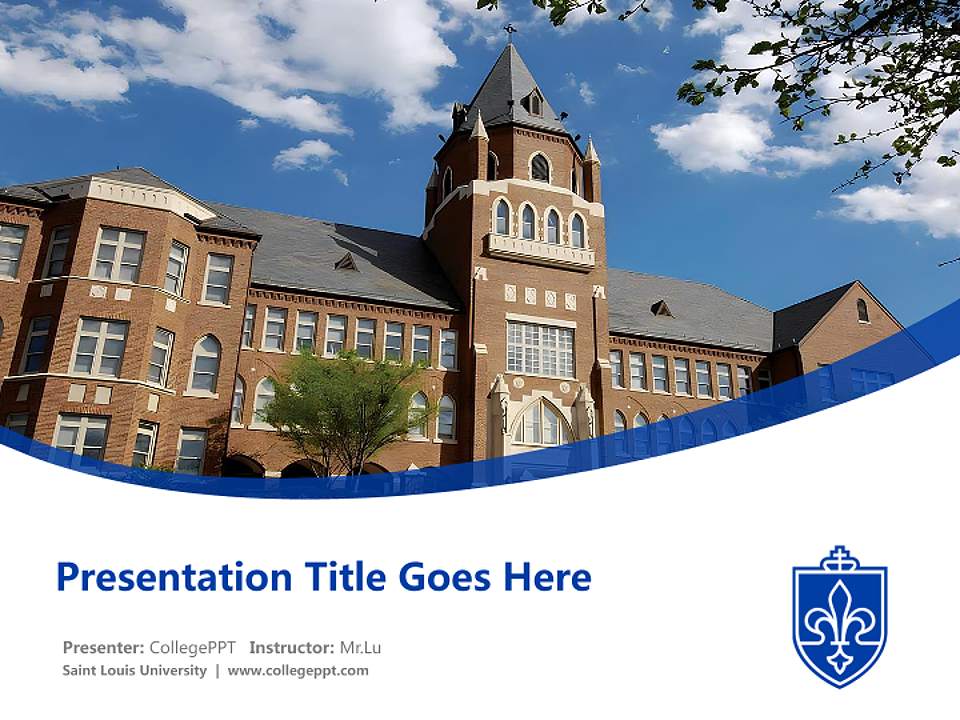 Saint Louis University Course/Courseware Creation PPT Template4:3 ratio PPT effect preview image5