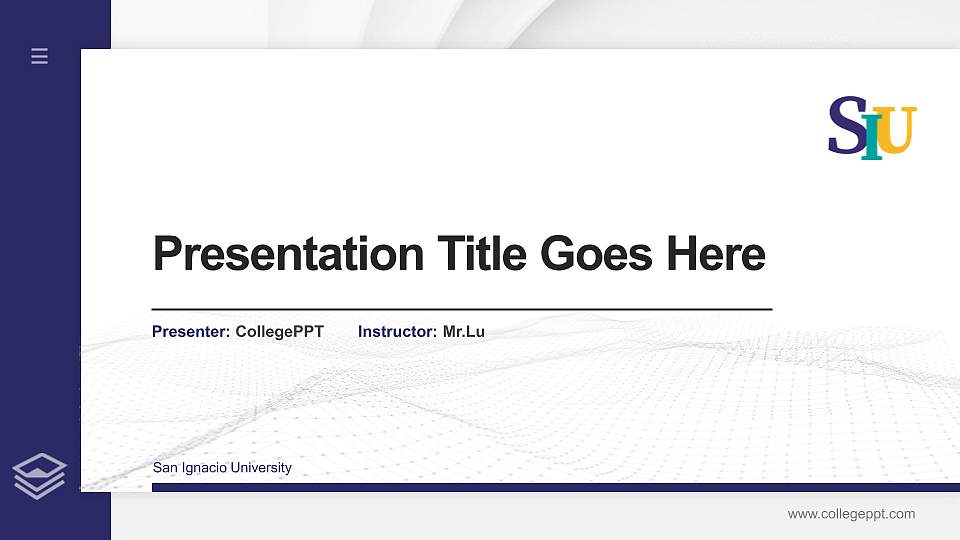 San Ignacio University Thesis Proposal/Graduation Defense PPT Template16:9 ratio PPT effect preview image