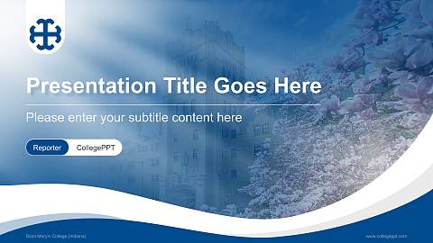 Saint Mary’s College (Indiana) Lecture Sharing and Networking Event PPT Template