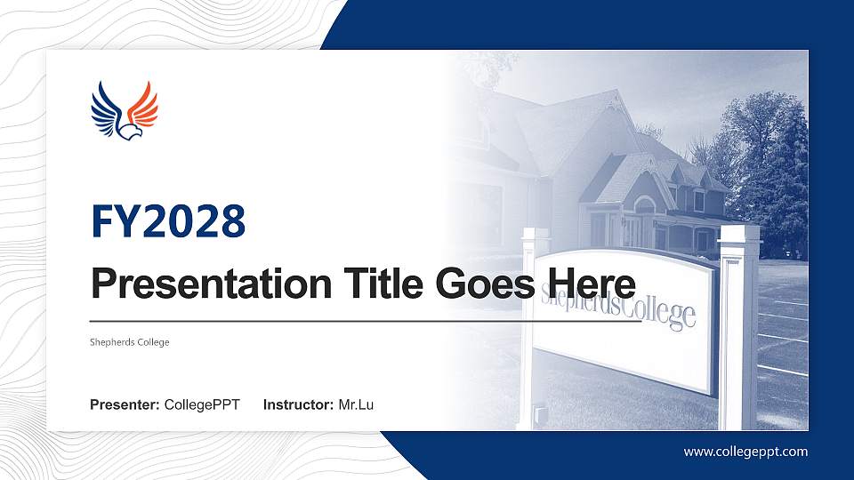 Shepherds College Academic Presentation/Research Findings Report PPT Template16:9 ratio PPT effect preview image