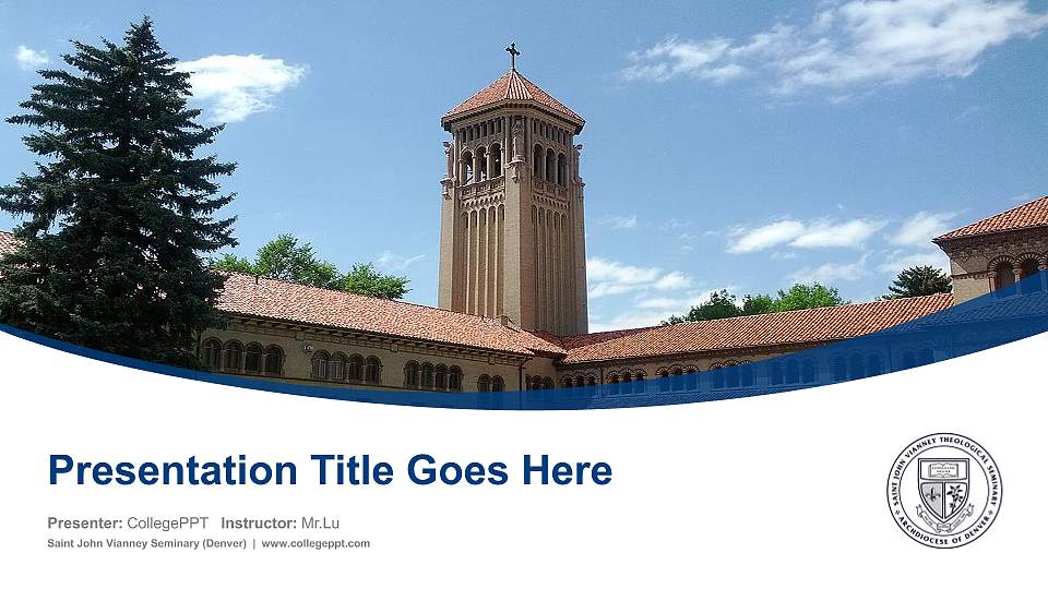 Saint John Vianney Seminary (Denver) Course/Courseware Creation PPT Template16:9 ratio PPT effect preview image