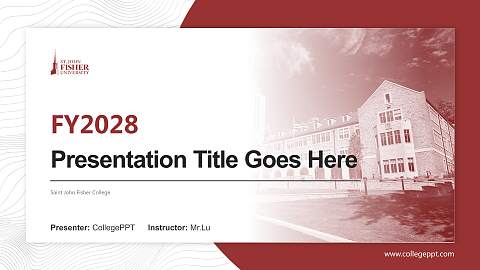 Saint John Fisher College Academic Presentation/Research Findings Report PPT Template