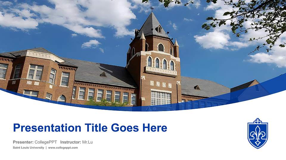 Saint Louis University Course/Courseware Creation PPT Template16:9 ratio PPT effect preview image