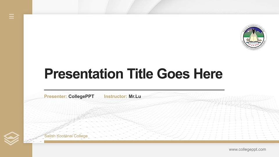 Salish Kootenai College Thesis Proposal/Graduation Defense PPT Template16:9 ratio PPT effect preview image