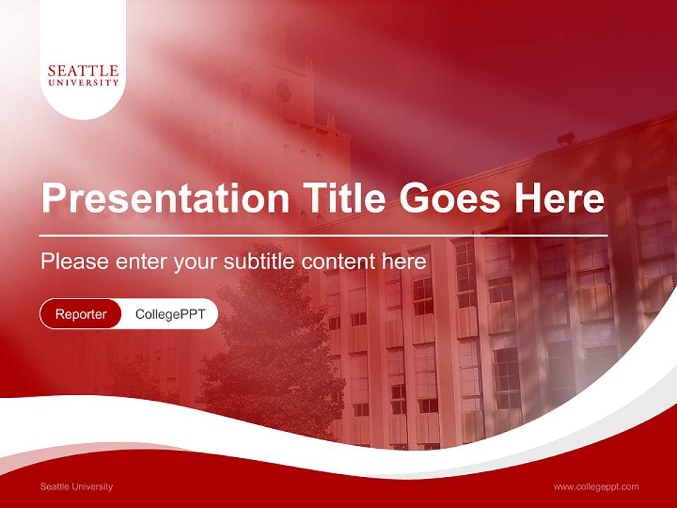 Seattle University Lecture Sharing and Networking Event PPT Template4:3 ratio PPT effect preview image4