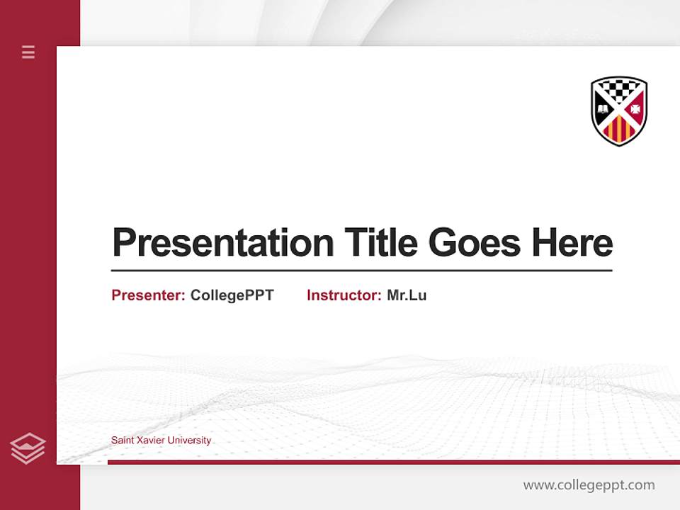 Saint Xavier University Thesis Proposal/Graduation Defense PPT Template4:3 ratio PPT effect preview image5