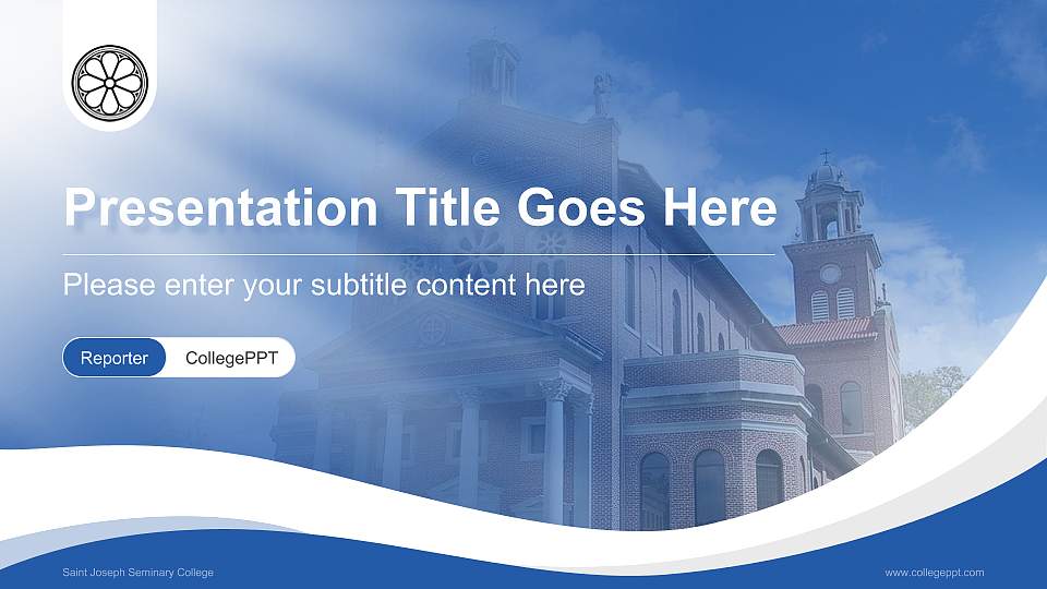Saint Joseph Seminary College Lecture Sharing and Networking Event PPT Template16:9 ratio PPT effect preview image