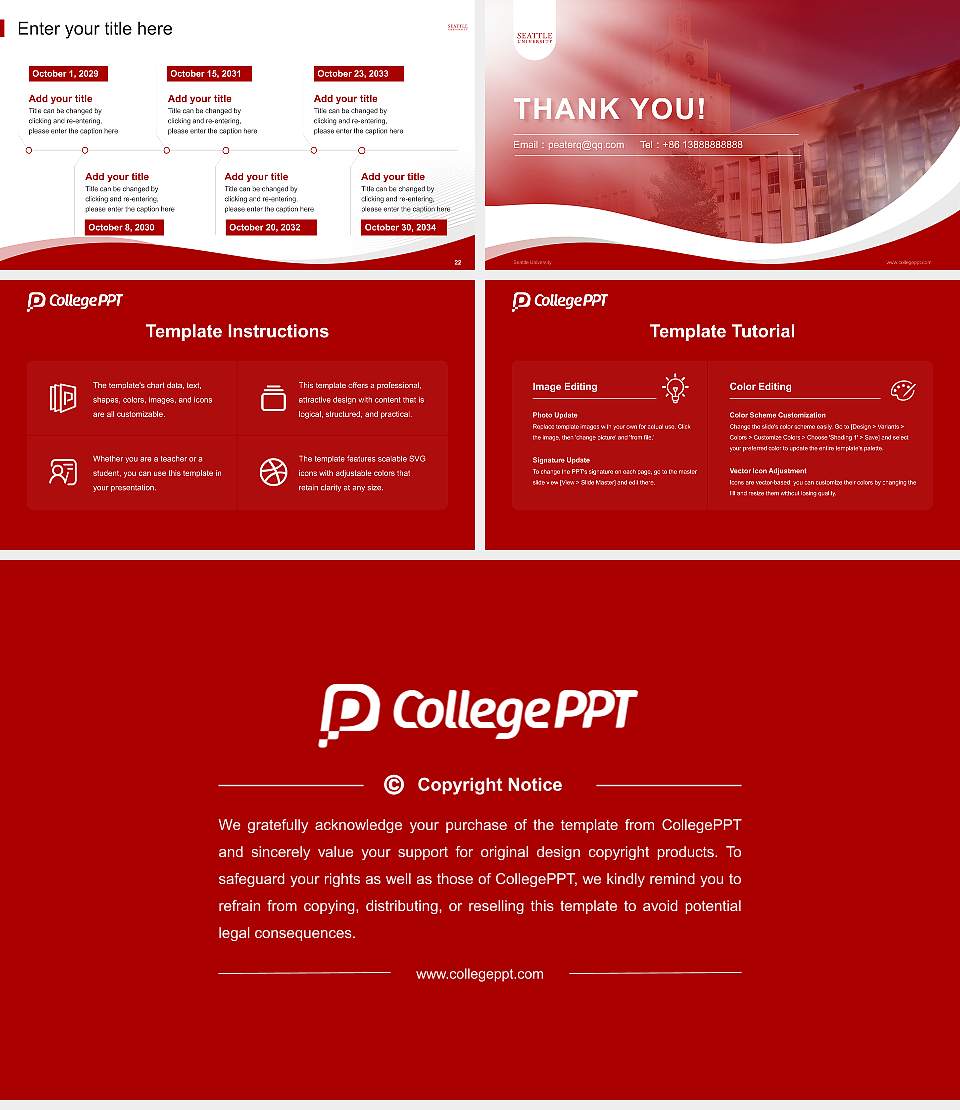 Seattle University Lecture Sharing and Networking Event PPT Template16:9 ratio PPT effect preview image4