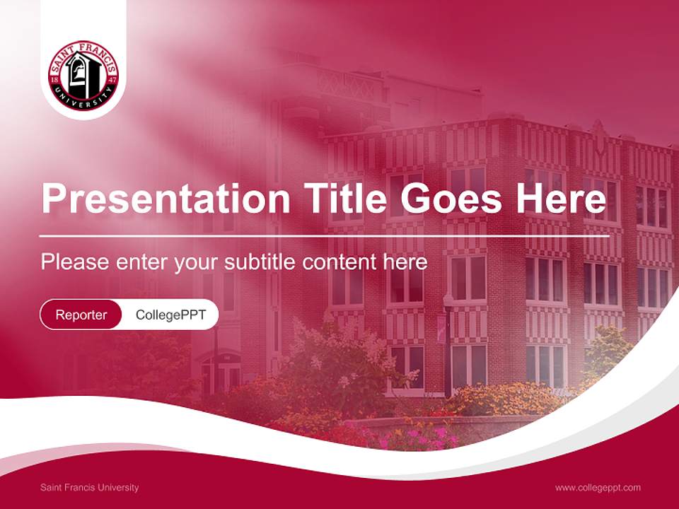 Saint Francis University Lecture Sharing and Networking Event PPT Template4:3 ratio PPT effect preview image4