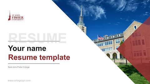 Saint John Fisher College Resume PPT Template