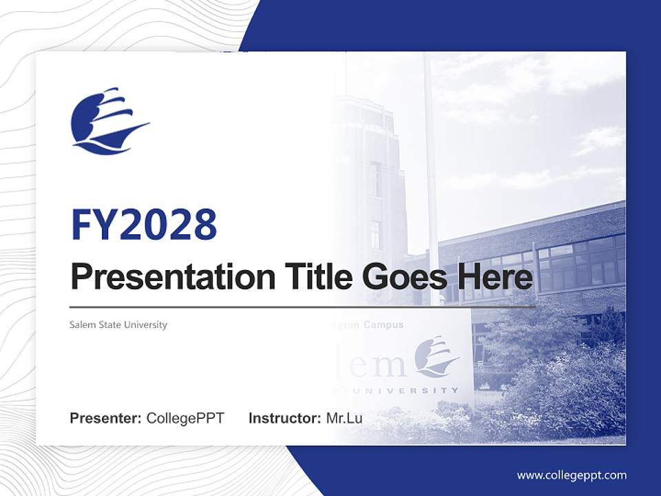 Salem State University Academic Presentation/Research Findings Report PPT Template4:3 ratio PPT effect preview image5
