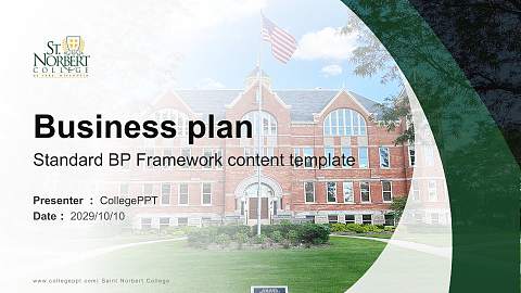 Saint Norbert College Competition/Entrepreneurship Contest PPT Template