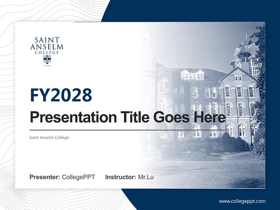 Saint Anselm College Academic Presentation/Research Findings Report PPT Template4:3 ratio PPT effect preview image5