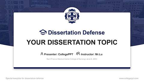 Saint Francis Medical Center College of Nursing Graduation Thesis Defense PPT Template
