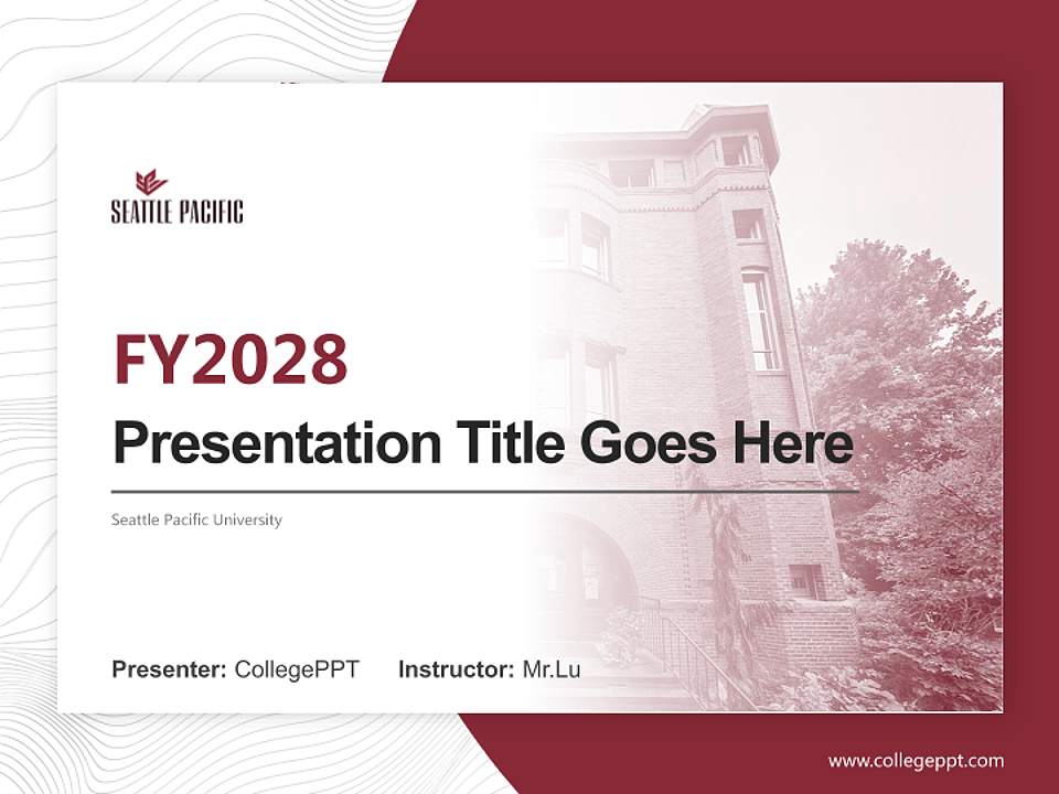 Seattle Pacific University Academic Presentation/Research Findings Report PPT Template4:3 ratio PPT effect preview image5
