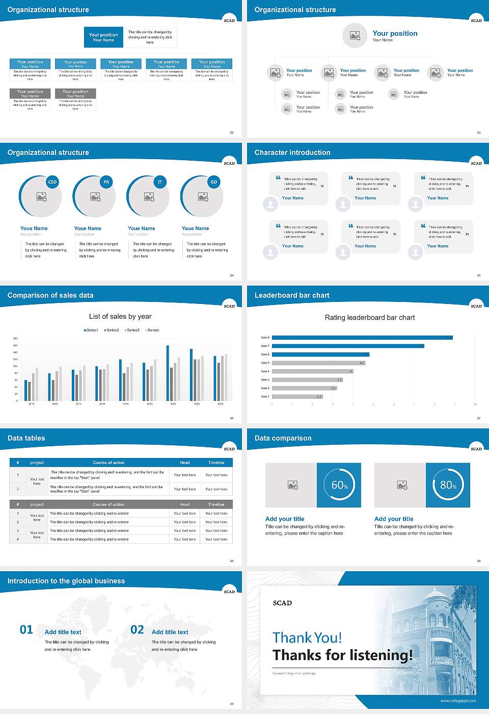 Savannah College of Art and Design Academic Presentation/Research Findings Report PPT Template16:9 ratio PPT effect preview image4