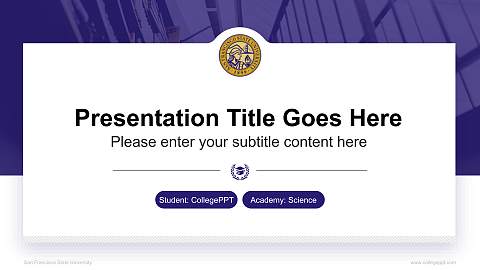 San Francisco State University National Scholarship Defense PPT Template