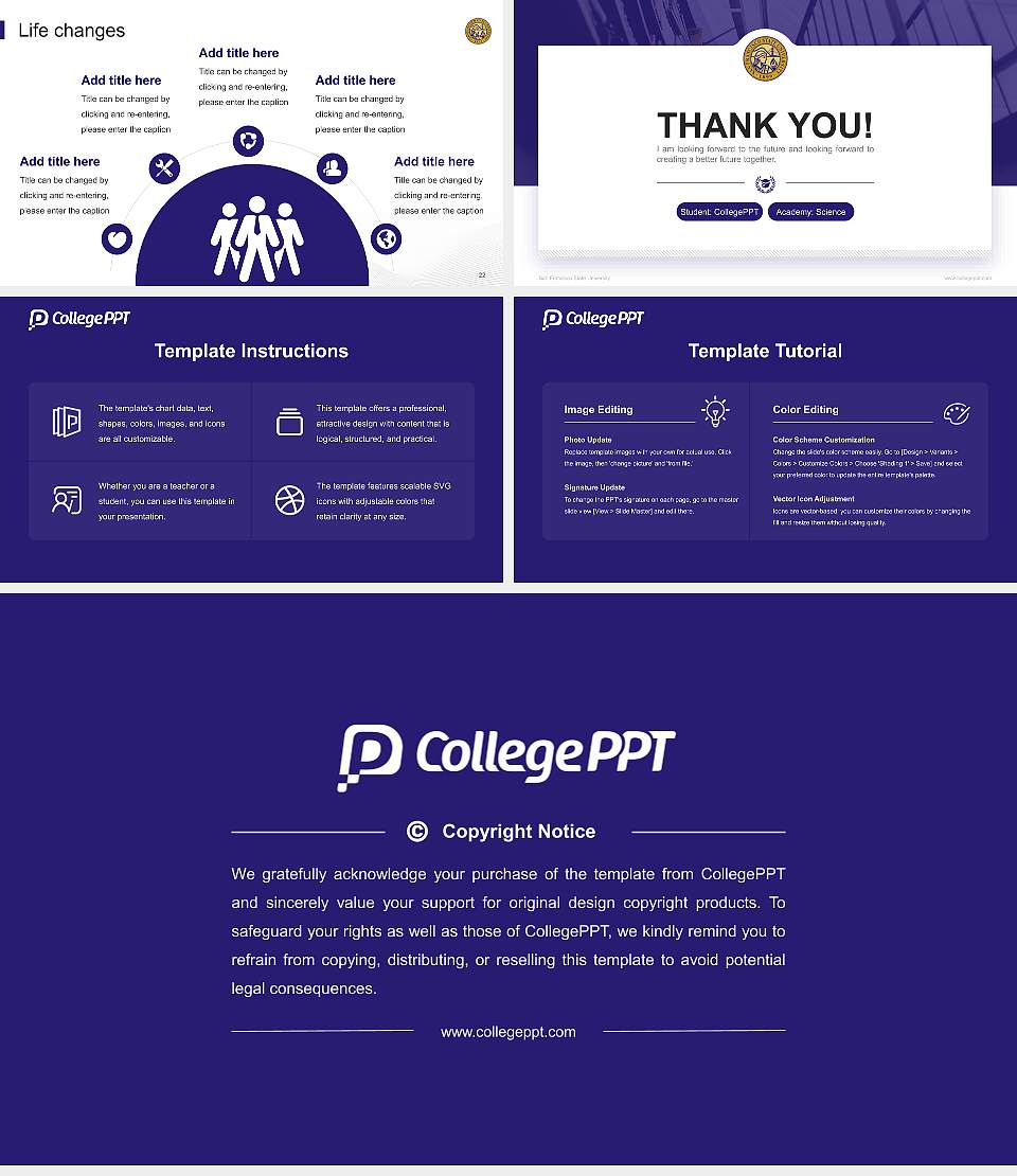 San Francisco State University National Scholarship Defense PPT Template16:9 ratio PPT effect preview image4