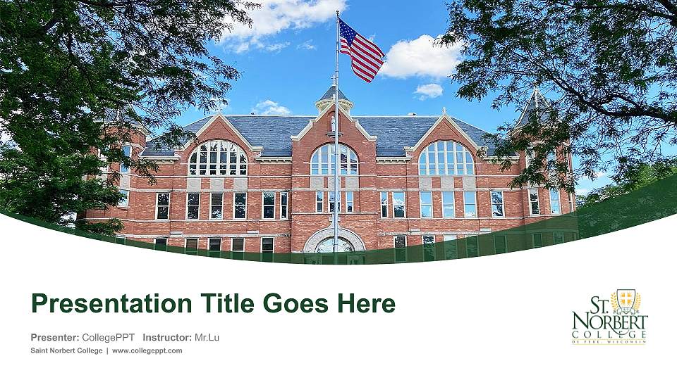 Saint Norbert College Course/Courseware Creation PPT Template16:9 ratio PPT effect preview image