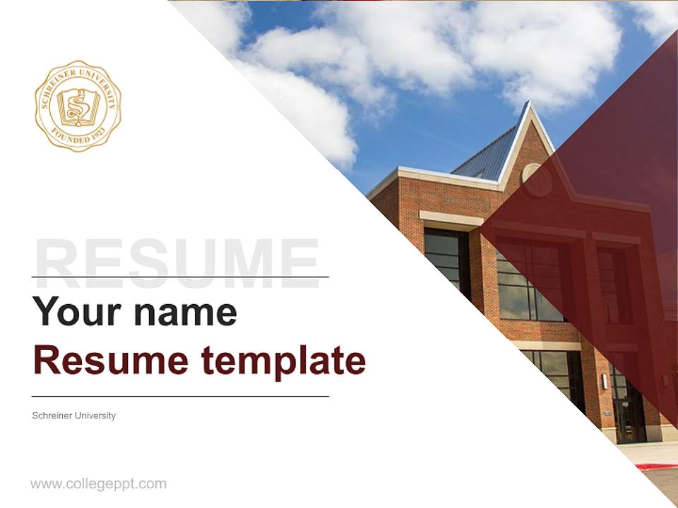 Schreiner University Resume PPT Template4:3 ratio PPT effect preview image5