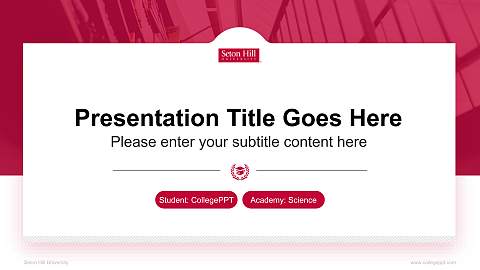 Seton Hill University National Scholarship Defense PPT Template