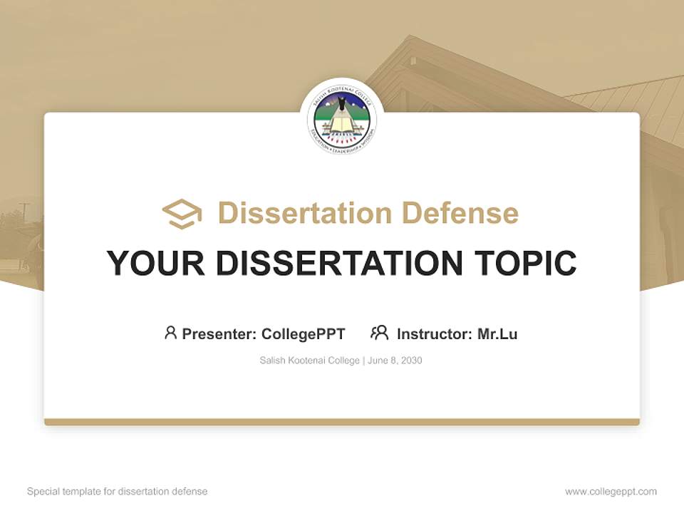 Salish Kootenai College Graduation Thesis Defense PPT Template4:3 ratio PPT effect preview image7