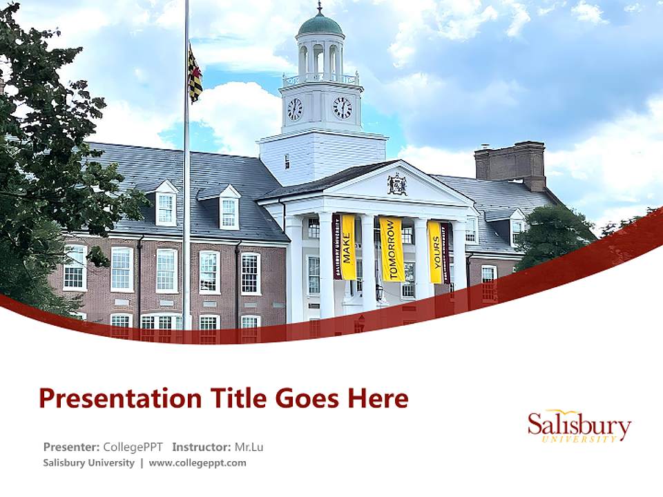 Salisbury University Course/Courseware Creation PPT Template4:3 ratio PPT effect preview image5