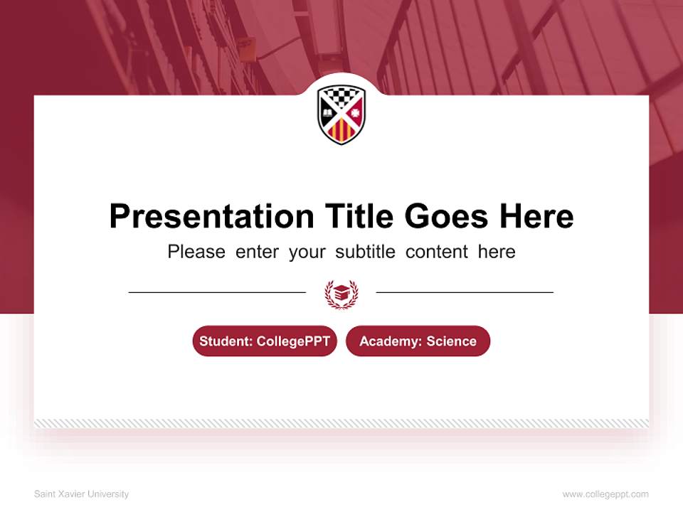 Saint Xavier University National Scholarship Defense PPT Template4:3 ratio PPT effect preview image4