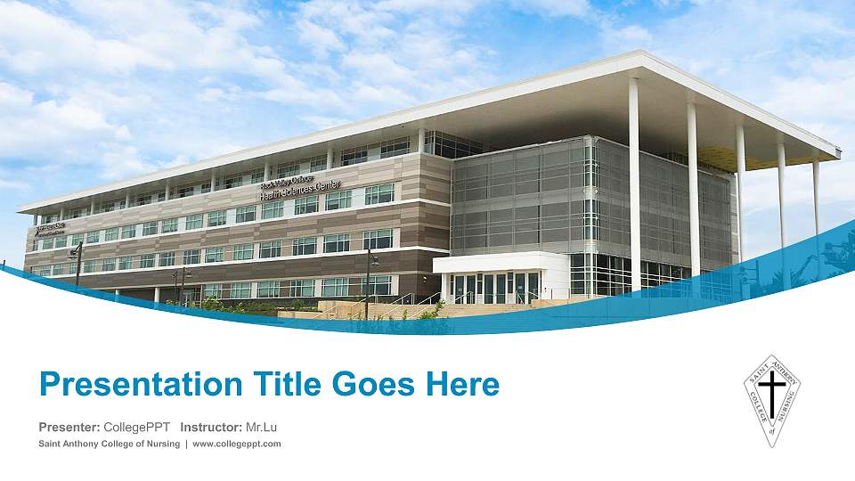 Saint Anthony College of Nursing Course/Courseware Creation PPT Template16:9 ratio PPT effect preview image
