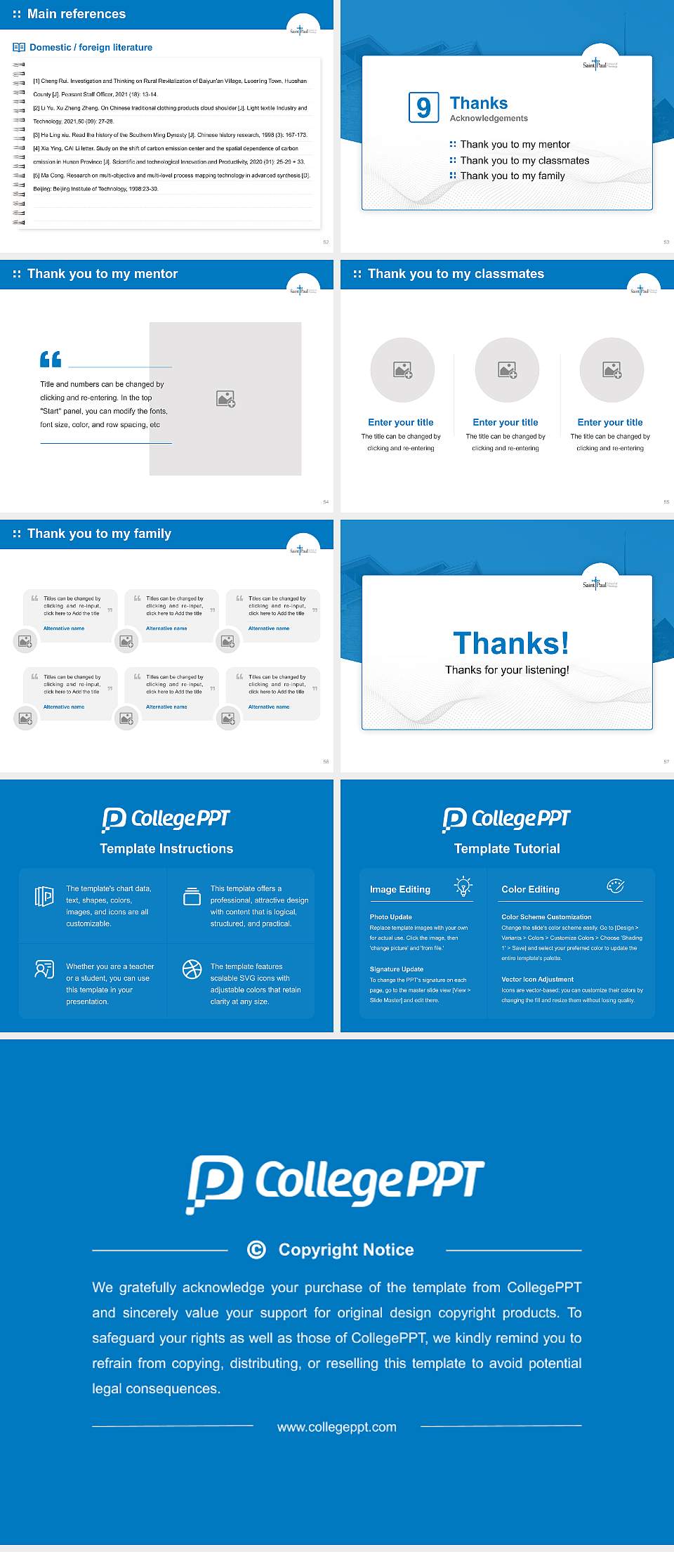 Saint Paul School of Theology Graduation Thesis Defense PPT Template4:3 ratio PPT effect preview image7