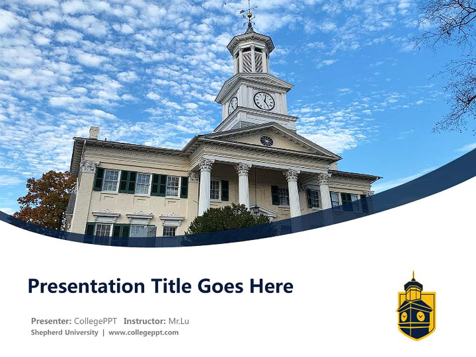 Shepherd University Course/Courseware Creation PPT Template4:3 ratio PPT effect preview image5