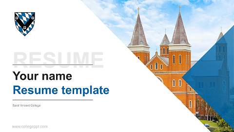 Saint Vincent College Resume PPT Template