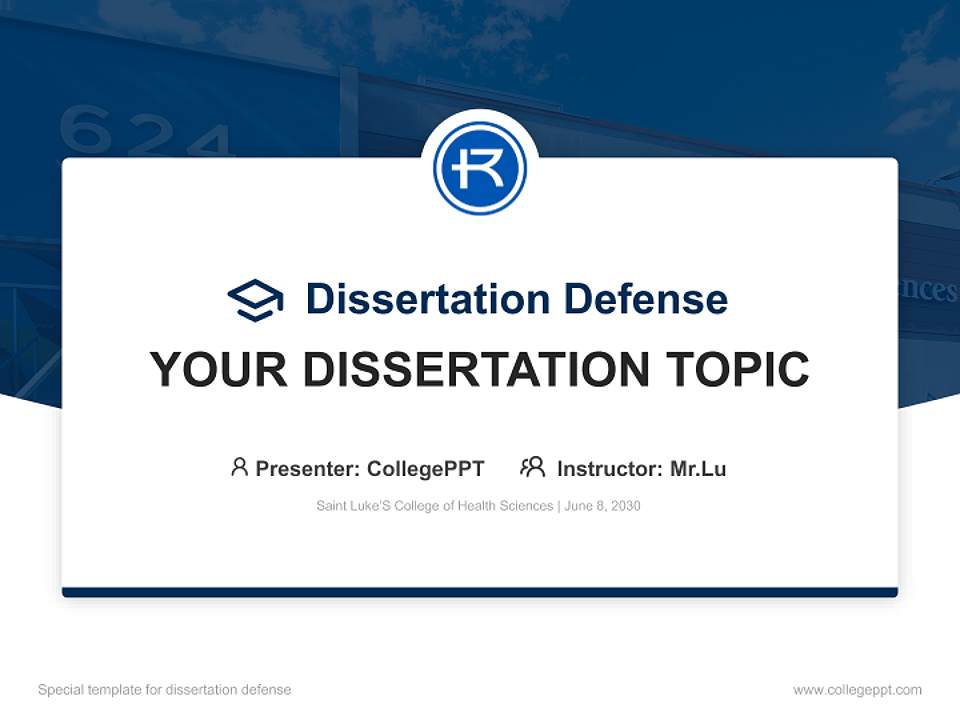 Saint Luke’S College of Health Sciences Graduation Thesis Defense PPT Template4:3 ratio PPT effect preview image7