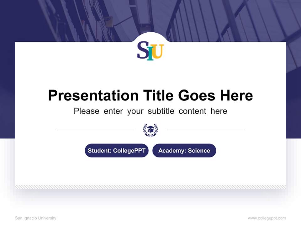 San Ignacio University National Scholarship Defense PPT Template4:3 ratio PPT effect preview image4