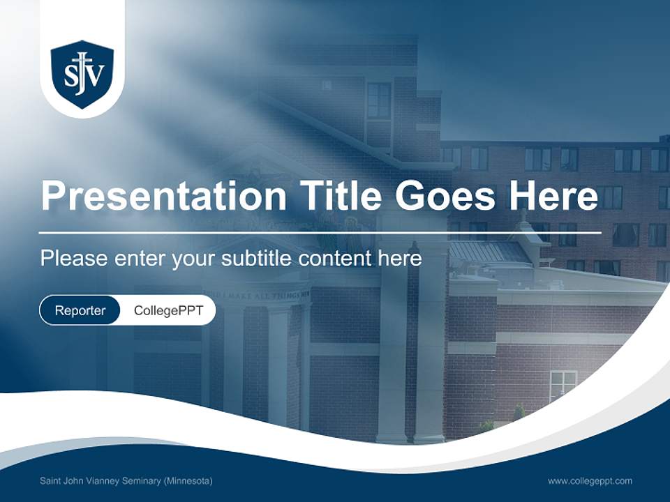 Saint John Vianney Seminary (Minnesota) Lecture Sharing and Networking Event PPT Template4:3 ratio PPT effect preview image4