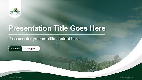 Saint Leo University Lecture Sharing and Networking Event PPT Template