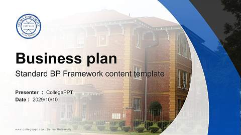 Selma University Competition/Entrepreneurship Contest PPT Template