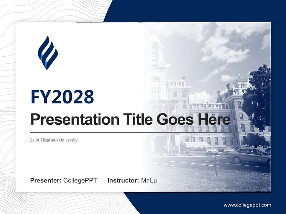 Saint Elizabeth University Academic Presentation/Research Findings Report PPT Template4:3 ratio PPT effect preview image5