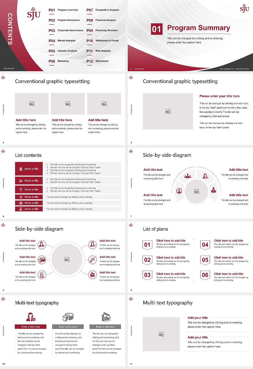 Saint Joseph’S University Competition/Entrepreneurship Contest PPT Template16:9 ratio PPT effect preview image2