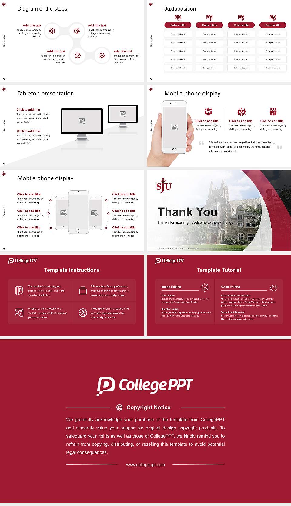 Saint Joseph’S University Competition/Entrepreneurship Contest PPT Template16:9 ratio PPT effect preview image9