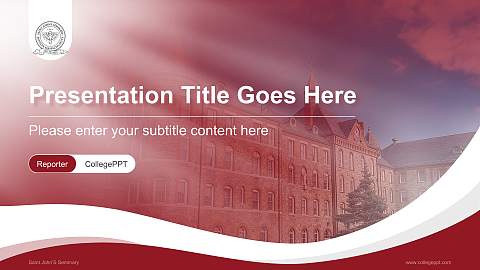 Saint John’S Seminary Lecture Sharing and Networking Event PPT Template