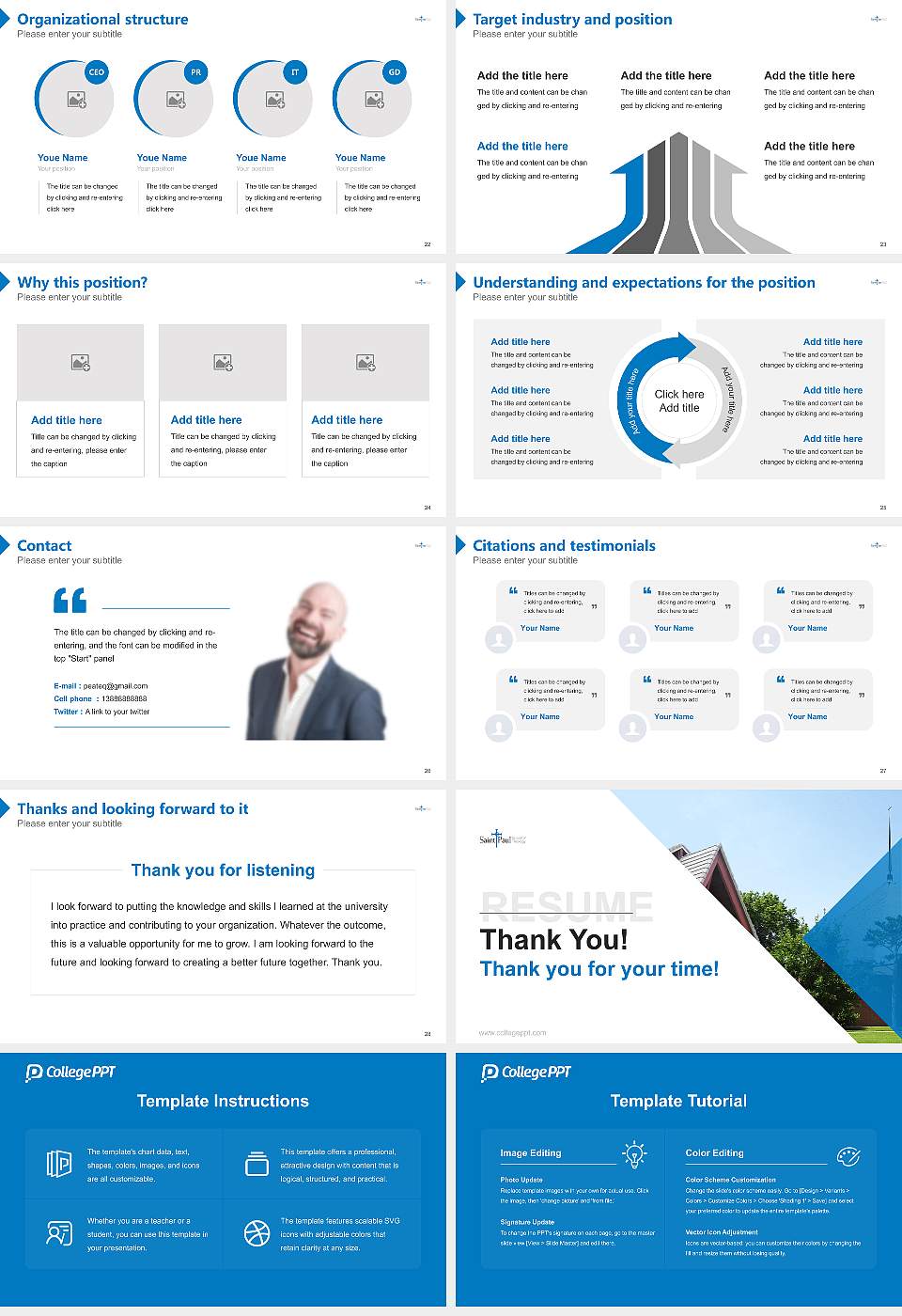 Saint Paul School of Theology Resume PPT Template16:9 ratio PPT effect preview image4