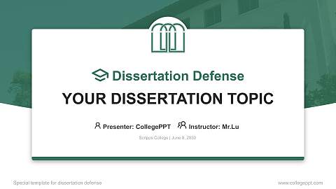 Scripps College Graduation Thesis Defense PPT Template