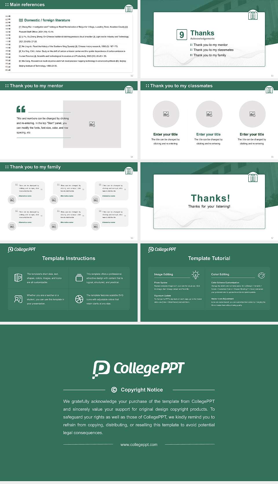Scripps College Graduation Thesis Defense PPT Template16:9 ratio PPT effect preview image7