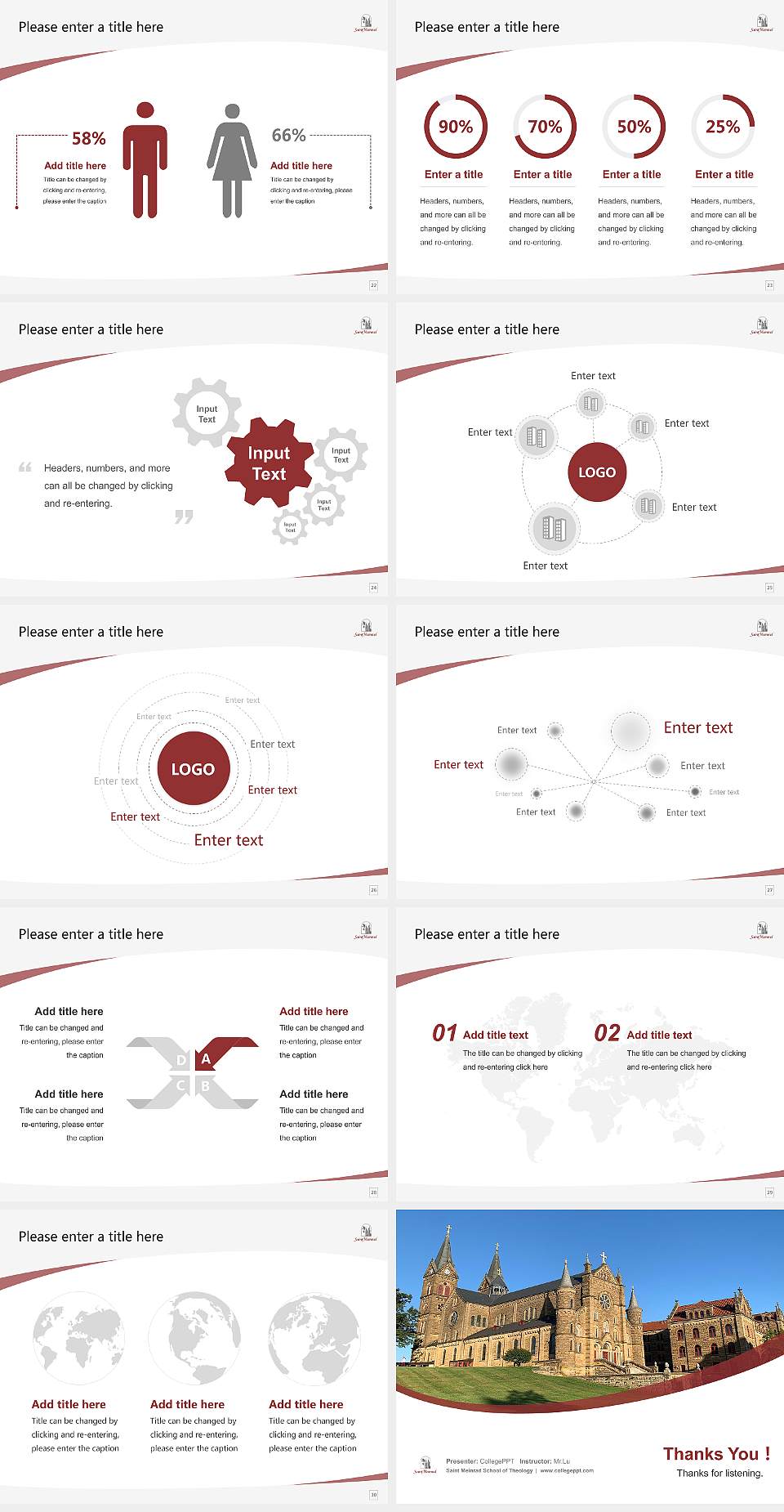 Saint Meinrad School of Theology Course/Courseware Creation PPT Template4:3 ratio PPT effect preview image4