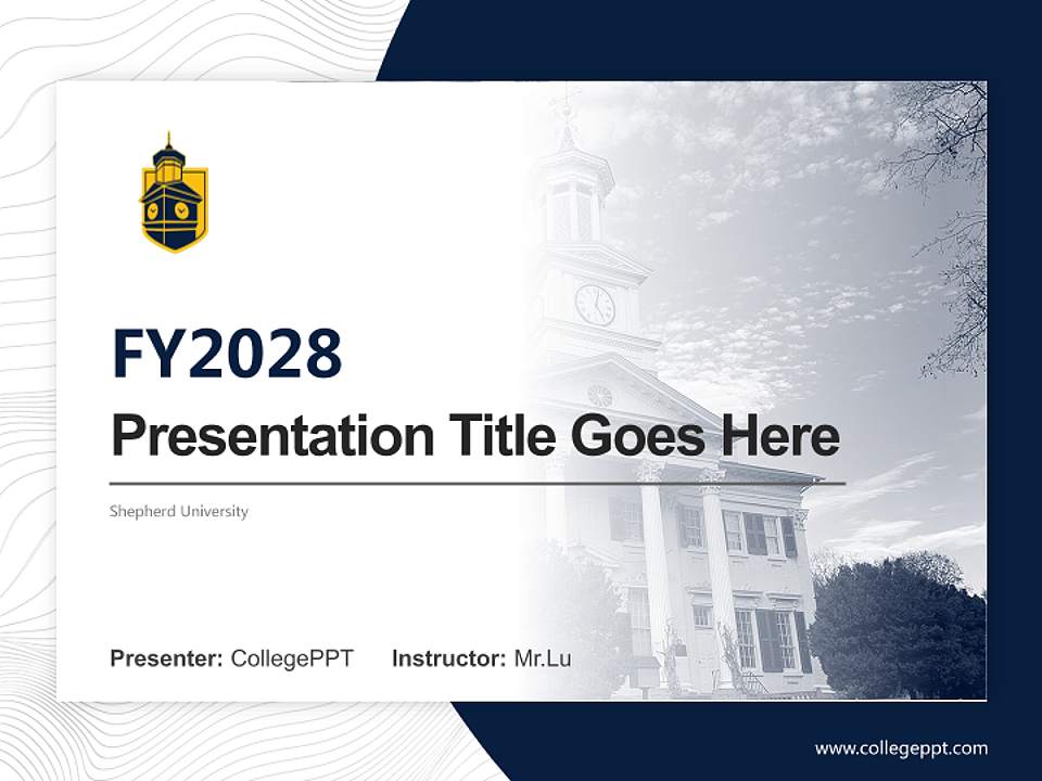 Shepherd University Academic Presentation/Research Findings Report PPT Template4:3 ratio PPT effect preview image5